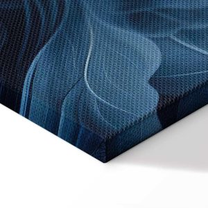 Tableau - Abstract Ornaments Dark Blue Victorian Leaves