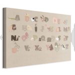 Tableau - Alphabet at the Zoo - Joyful Animals and Their Names on a Beige Background