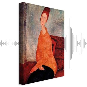 Tableau - Amedeo Modigliani – Jeanne Hebuterne in a Yellow Sweater