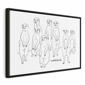 Tableau - Animal Patrol (1-part) - Meerkats on Black and White Background