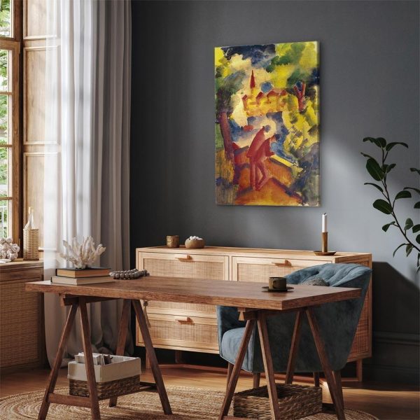 Tableau - August Macke – Men on the Road by the Lake