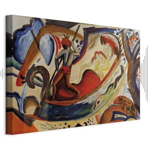 Tableau - August Macke – Nackte Mädchen in der Barke Tableau - August Macke – Nackte Mädchen in der Barke