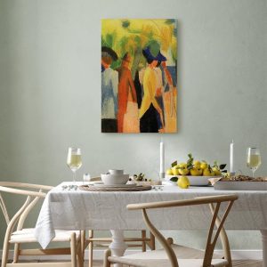 Tableau - August Macke – Walker under trees (Walker in the park)