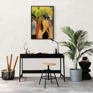 Tableau - August Macke – Walker under trees (Walker in the park)