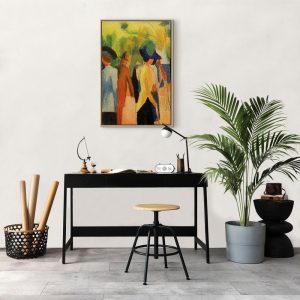 Tableau - August Macke – Walker under trees (Walker in the park)