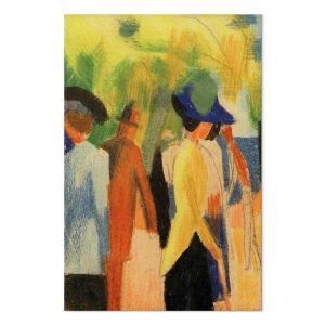 Tableau - August Macke – Walker under trees (Walker in the park)
