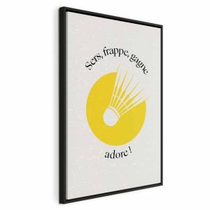 Tableau - Badminton Shuttlecock on a Yellow Circle Background