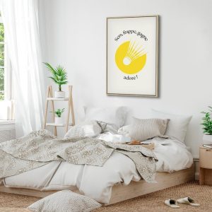 Tableau - Badminton Shuttlecock on a Yellow Circle Background