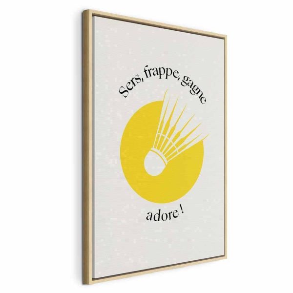 Tableau - Badminton Shuttlecock on a Yellow Circle Background