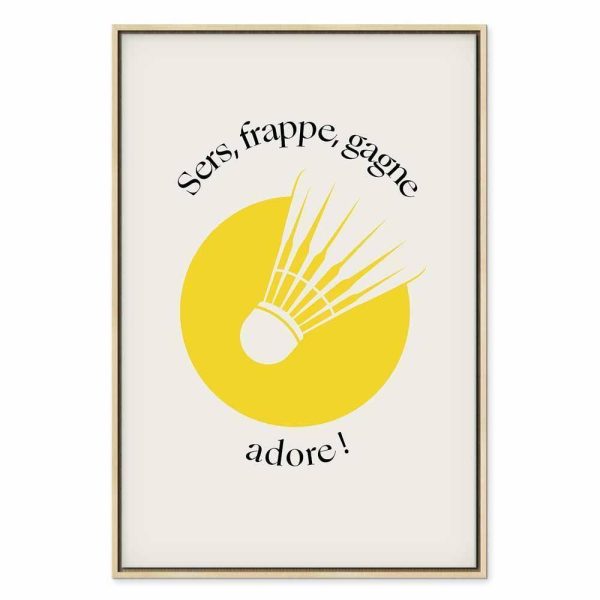 Tableau - Badminton Shuttlecock on a Yellow Circle Background