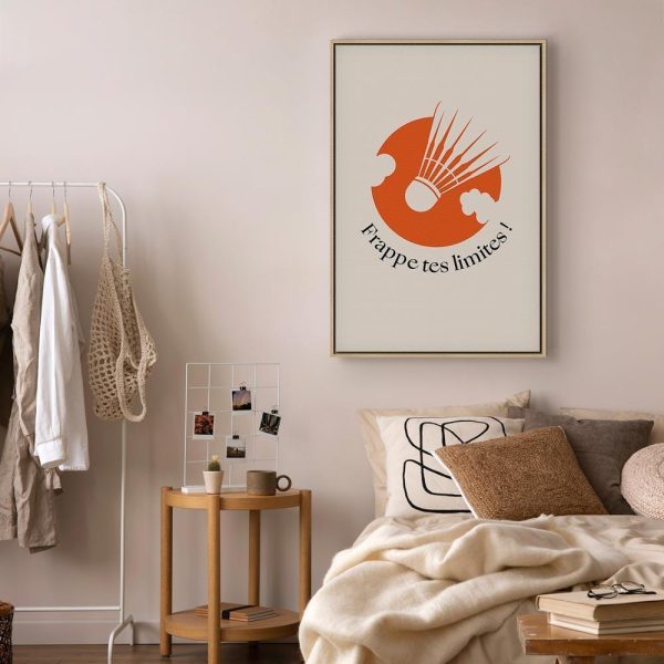 Tableau - Badminton Shuttlecock on an Orange Circle Background