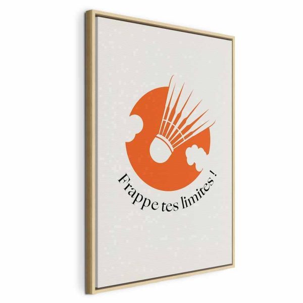 Tableau - Badminton Shuttlecock on an Orange Circle Background