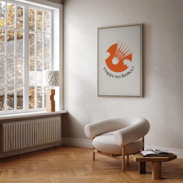 Tableau - Badminton Shuttlecock on an Orange Circle Background