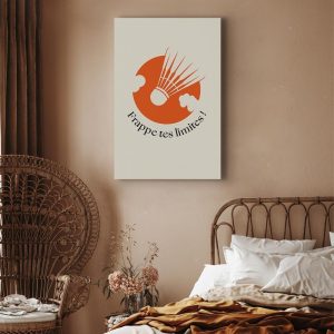 Tableau - Badminton Shuttlecock on an Orange Circle Background