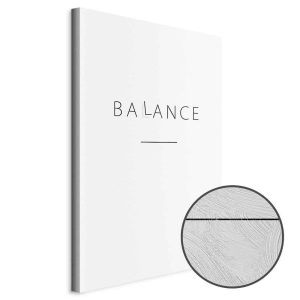 Tableau - Balance of Words (1-part) - Black English Text on White