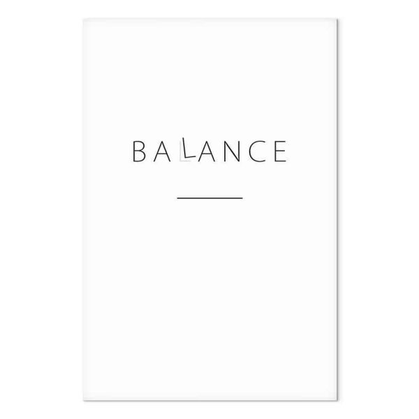 Tableau - Balance of Words (1-part) - Black English Text on White