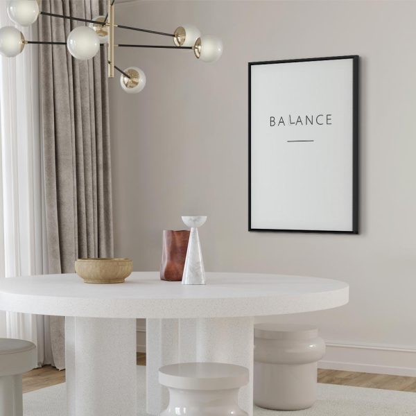 Tableau - Balance of Words (1-part) - Black English Text on White