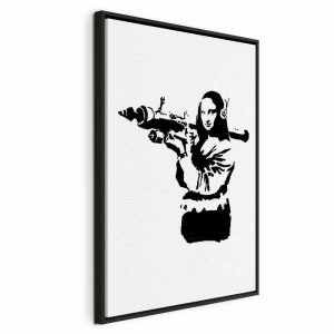 Tableau - Banksy Mona Lisa with Rocket Launcher (1 Part) Vertical