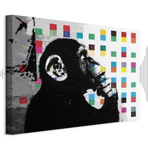 Tableau - Banksy The Thinker Monkey