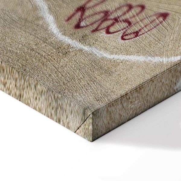 Tableau - Banksy's Plane (1-part) - Red Graffiti Text on Mural Background