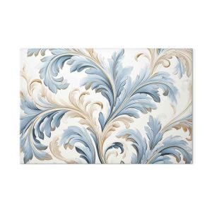 Tableau - Baroque Ornaments in Light Cream-Blue Hues