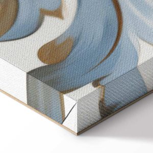 Tableau - Baroque Ornaments in Light Cream-Blue Hues