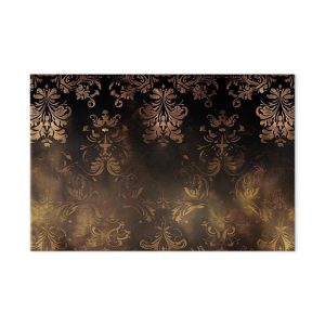 Tableau - Baroque Ornaments in Patinated Gold and Browns: Retro Motif