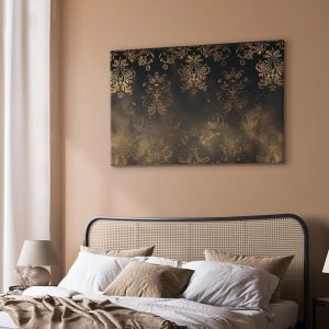 Tableau - Baroque Ornaments in Patinated Gold and Browns: Retro Motif