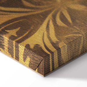 Tableau - Baroque Ornaments in Patinated Gold and Browns: Retro Motif