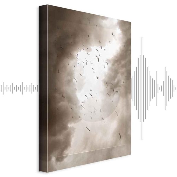 Tableau - Birds in the Clouds (1 Part) Vertical Tableau - Birds in the Clouds (1 Part) Vertical