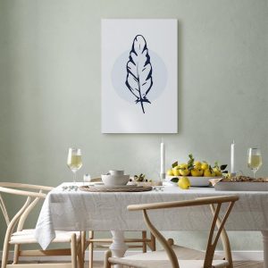 Tableau - Blue Feather (1 Part) Vertical