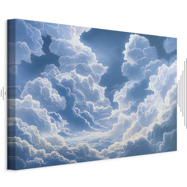 Tableau - Blue Sky Breaking Through White Fluffy Clouds Tableau - Blue Sky Breaking Through White Fluffy Clouds