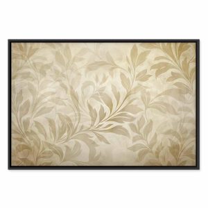 Tableau - Botanical Motif with Leaves and Vines in Sand Colors