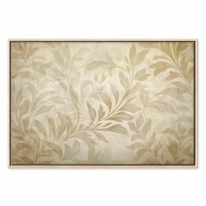 Tableau - Botanical Motif with Leaves and Vines in Sand Colors