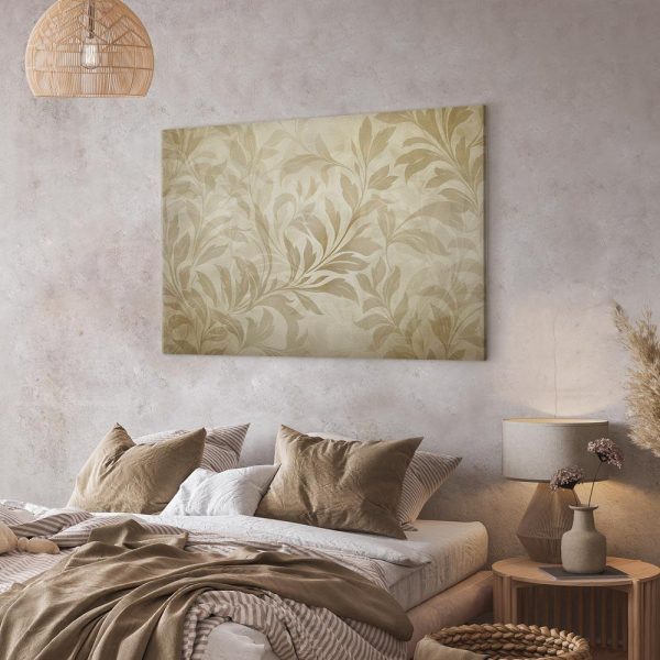 Tableau - Botanical Motif with Leaves and Vines in Sand Colors