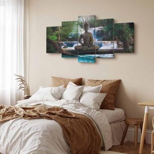 Tableau - Buddha and waterfall