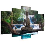 Tableau - Buddha and waterfall