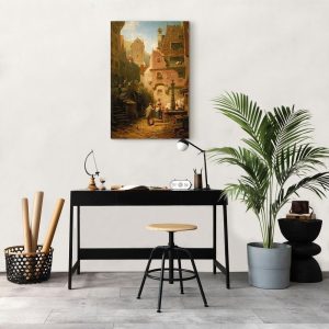 Tableau - Carl Spitzweg – Well-Wisher Presenting Flowers