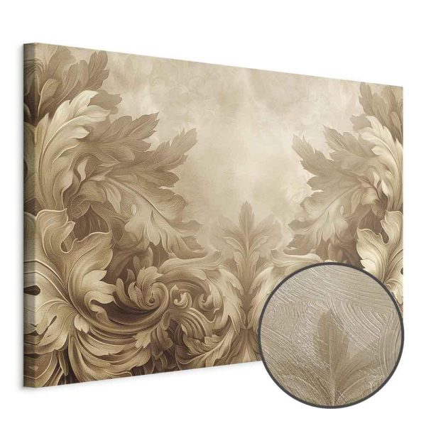 Tableau - Carved Baroque Ornaments Rich Composition in Sepia Colors