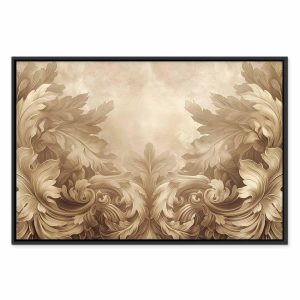 Tableau - Carved Baroque Ornaments Rich Composition in Sepia Colors