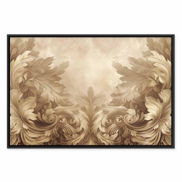 Tableau - Carved Baroque Ornaments Rich Composition in Sepia Colors