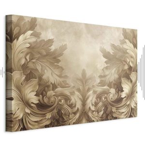 Tableau - Carved Baroque Ornaments Rich Composition in Sepia Colors
