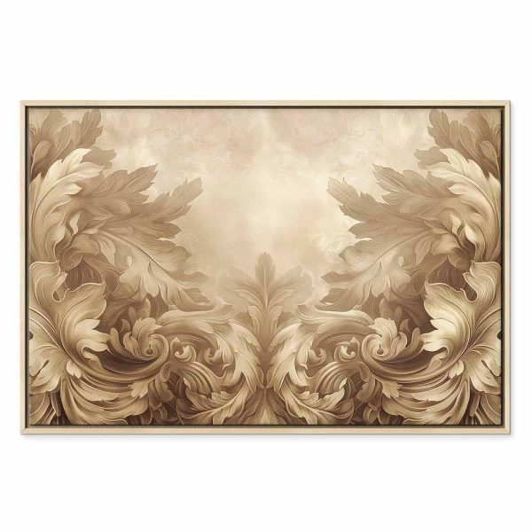 Tableau - Carved Baroque Ornaments Rich Composition in Sepia Colors