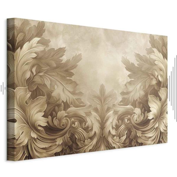 Tableau - Carved Baroque Ornaments Rich Composition in Sepia Colors Tableau - Carved Baroque Ornaments Rich Composition in Sepia Colors