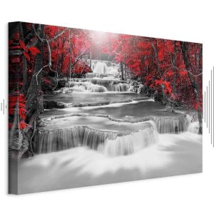 Tableau - Cascade of Thoughts (1 Part) Wide Red
