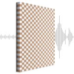 Tableau - Checkerboard Pattern - Brown-White Grid with a Subtle Noise