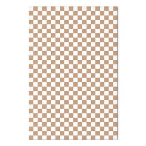 Tableau - Checkerboard Pattern - Brown-White Grid with a Subtle Noise