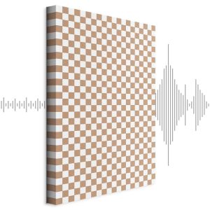 Tableau - Checkerboard Pattern - Brown-White Grid with a Subtle Noise