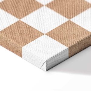 Tableau - Checkerboard Pattern - Brown-White Grid with a Subtle Noise
