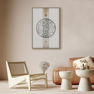 Tableau - Circle with Artistic Details (1-part) - Abstract Shape